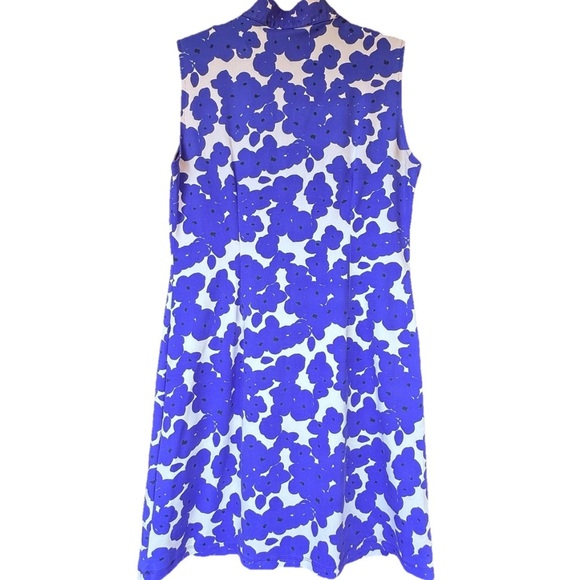 MAHI GOLD Vibrant Blue and White Sleeveless Sheath Mini Dress Size M - Picture 2 of 9